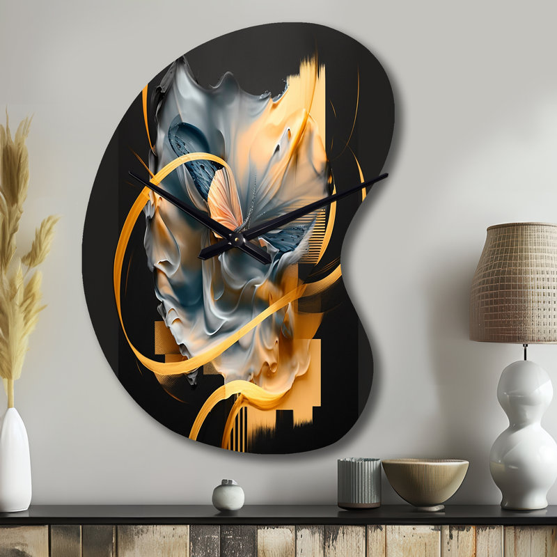 Horloge murale Barrientes Abstract Butterfly - Abstract, Petit