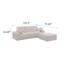 103.5-inch Cloud-style Sectional Sofa With L-shaped Recliner-2065856435