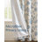 Linen Blend Semi Sheer Pod Pocket Floral Patterned French Country Curtains-1867900610-1867900613