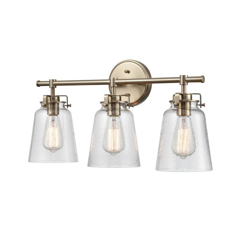 Éclairage de salle de bain à 3 lumières à intensité variable Redner, Or moderne