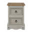 Wes 2 Drawer Compact Bedside Table, Corona Design-20461121