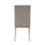 Chaises d'appoint d'une capacité de 250 lb, gris brun, tissu texturé, espace de salle à manger de 25 po de largeur, revêtement gris, 2 unités-1679391994