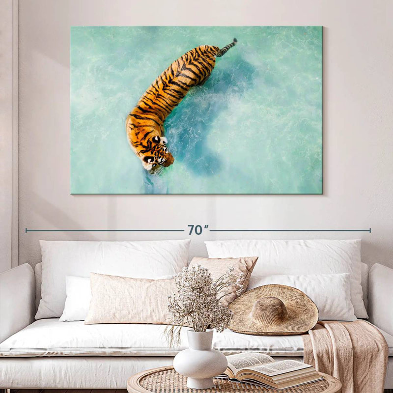 Tigre de la piscine Brampt, H 34 po x l 51 po