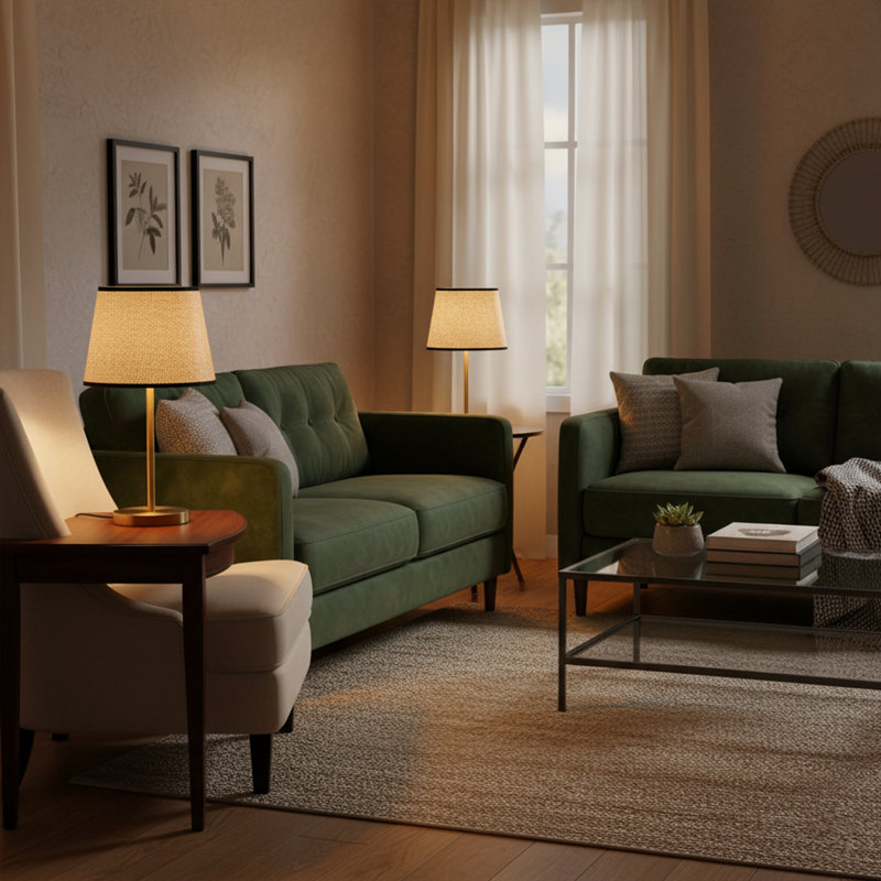 Ensemble de lampes de table «Harmony», Beige