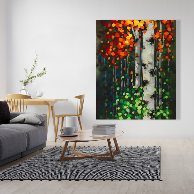 Birch with Two-Tone Leaves - Landscapes Canvas for Home Decor