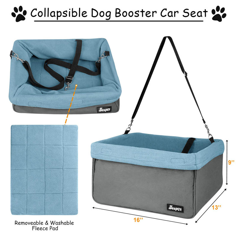 Booster en polyester, H 13 po x l 9 po x P 16 po, Gris te bleu