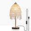Lampe de table - Cascade rétro avec abat-jour en perles de cristal et base texturée en marbre pour le salon, la chambre à coucher ou le bureau, lampe de table élégante en cristal de 19 po (ampoule non incluse)-1635062017-1631092058