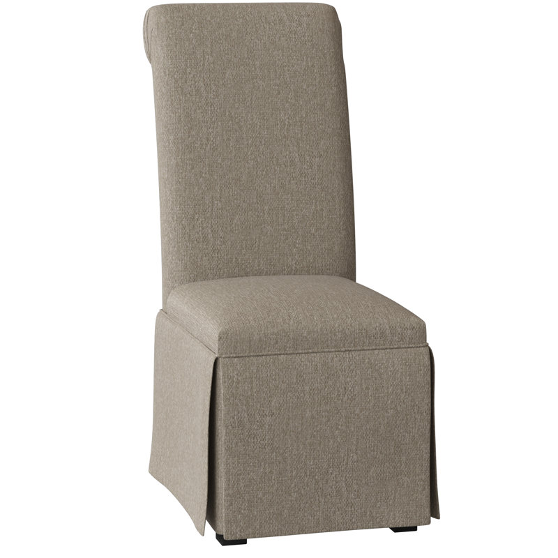 Susanna 20.25'' H Upholstered Side Chair, Black Satin, Taupe