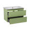Meuble-lavabo mural moderne avec lavabo | Collection Carlota Pistachio Matte | Panneau de fibres à densité moyenne ignifuge non-toxique 24 po - Collection Diamant 40 po