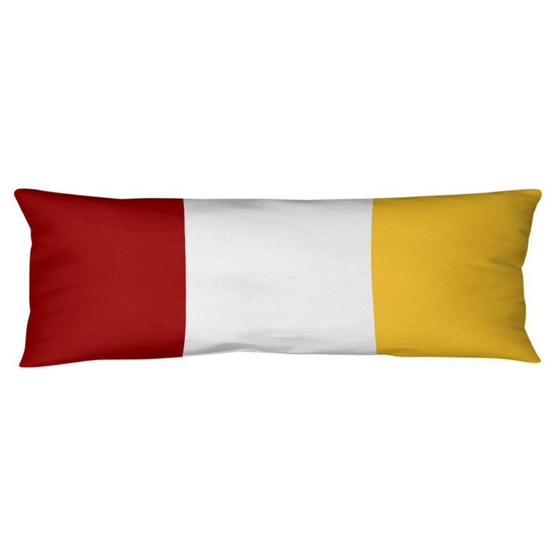 Oreiller de corps en polyester / polyester Arizona Football Stripes, Adrienne, rouge / jaune, Buffalo Football 