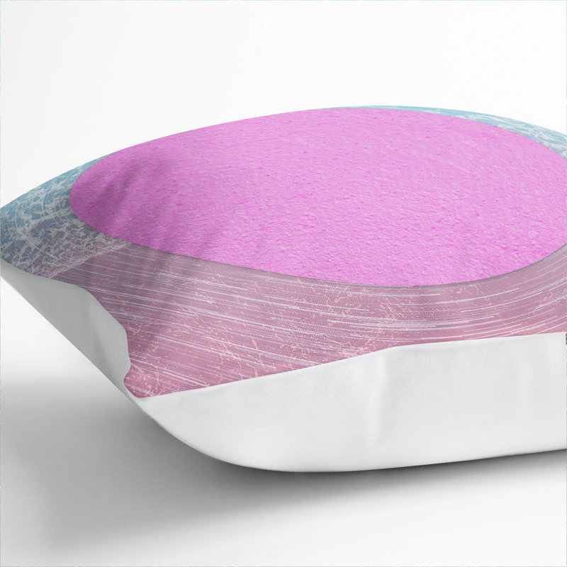 Pink Sun Scatter Cushion, 40cm H x 40cm W x 15cm D, White