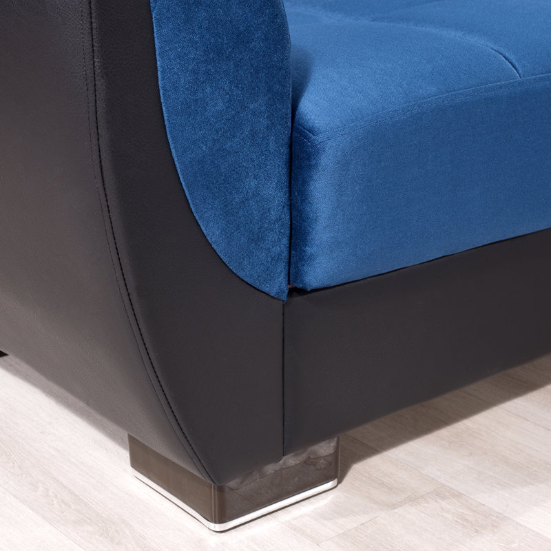 Upholstered 93.5'' Sleeper Sofa, Turquoise