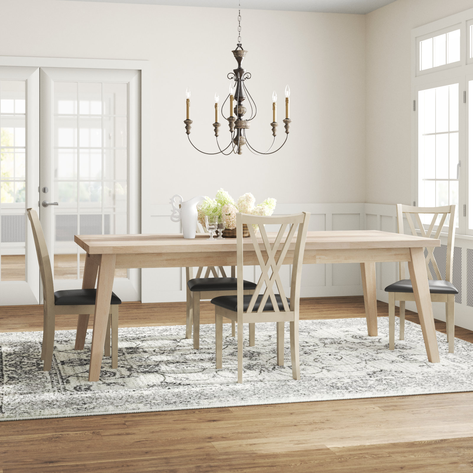 Lark Manor Akintayo Unfinished Solid Wood Dining Table & Reviews | Wayfair