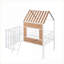 Lit mezzanine simple en métal, sans sommier, capacité de 300 lb, blanc pour chambre d'amis de petite chambre