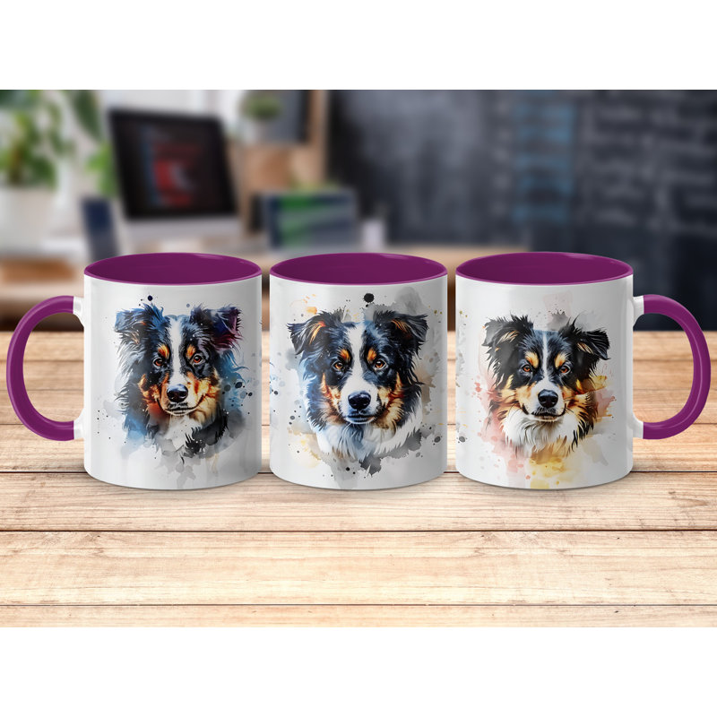 Ceramic Coffee Mug, Purple, 1