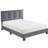 Full Platform Bed With Dark Gray Velvet Upholstery And Solid Wood Rails Size Components Slats-1798316625-1798316631