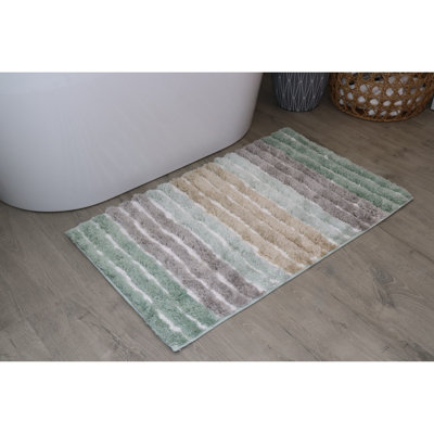 Bathroom Rugs, Extra Soft Absorbent Bath Rugs, Non-Slip, Quick Drying, Machine Washable, Plush Comfort for Bathroom Floor, Tub, Shower and Home Decor Accessories, 24x40, Green