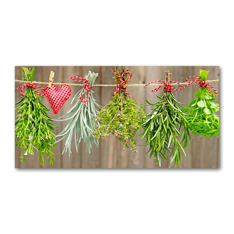 Herbs On A String - Wrapped Canvas Print