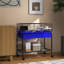 Tablettes de hamster avec cages combinant acier bleu et acier mesurant 33 x 18,5 x 35 pouces