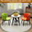 4-Person Three Leg Round Dining Table Set