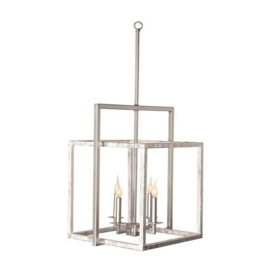Ellis 4 - Light Dimmable Lantern Square / Rectangle Chandelier