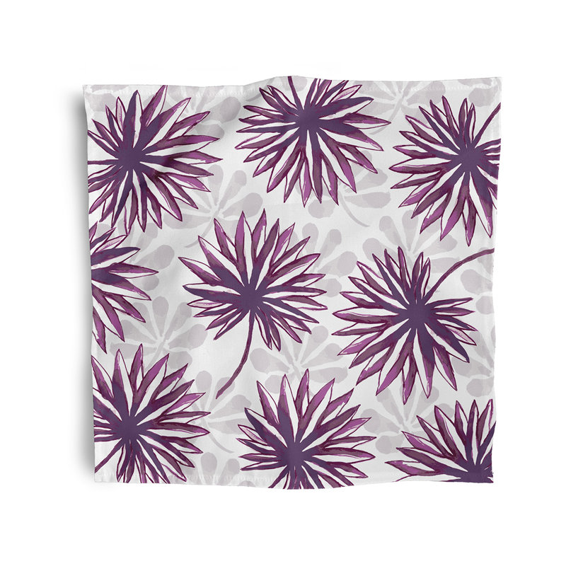 Betterton Polyester Floral Square Napkin, Purple