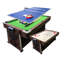 MATTEW 7-Ft 3-in-1 Game Table – Pool Table, Air Hockey & Table Tennis with Dining Top-112299927