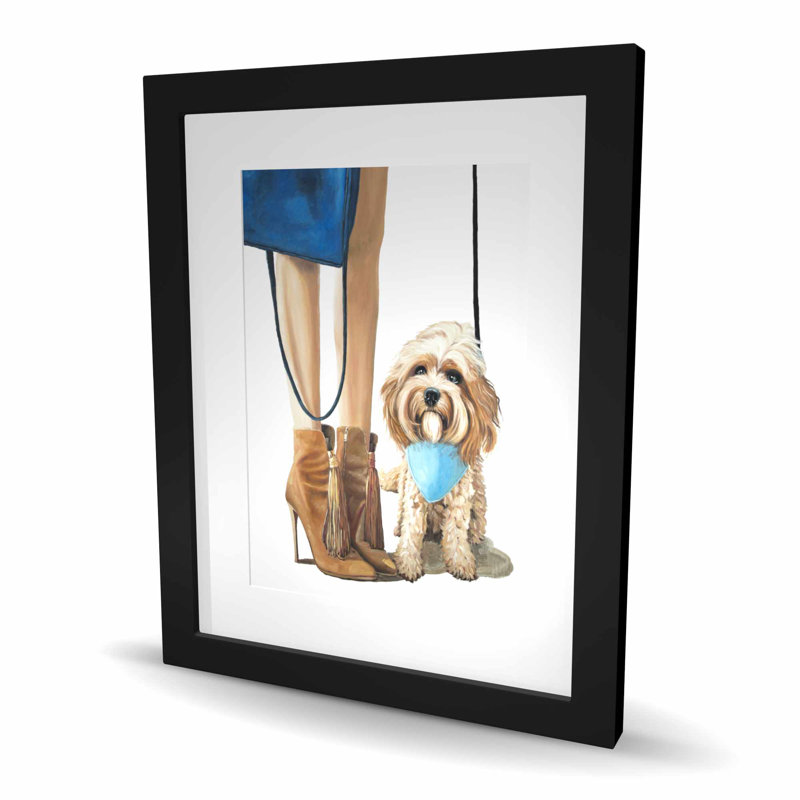 Fashion Cavoodle Dog - Imprimé de vêtements de chambre à coucher pour la décoration, H 20 po x l 16 po, Black