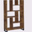 Antique Nutmeg 6-tier Rectangular Bookcase