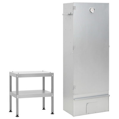 Erhan Stainless Steel Freestanding Wood-Fired Pizza Oven in Silver