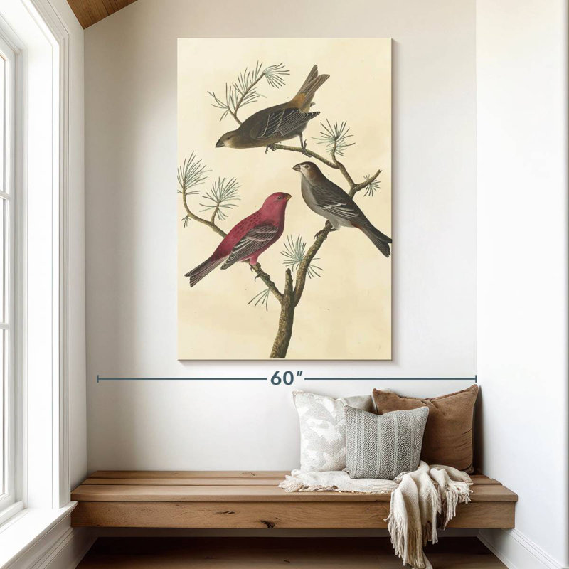 Pin Bramb Grosbeak, H 51 po x l 34 po