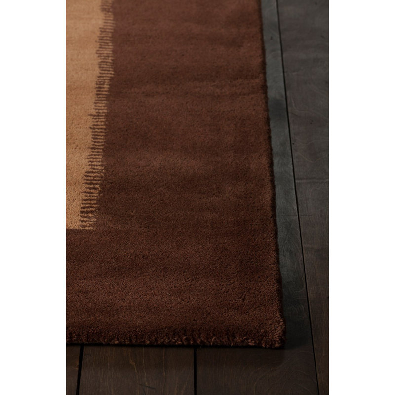 Tapis orange en laine touffeté à la main Frias Authentic, 5 pi x 7 pi 6 po