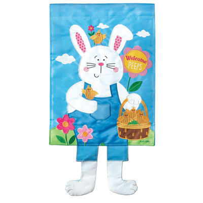 Double Sided 24 in. H x 13 in. W Nylon Easter Garden flag