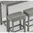 59 Inch Bar Table/ Dining Table/ Sofa Table With Power Outlet/ 3 Upholstered Stools/ 4 Piece Bar Table And Chair Set For Living Room/ Dining Room/ Kitchen-1975591923