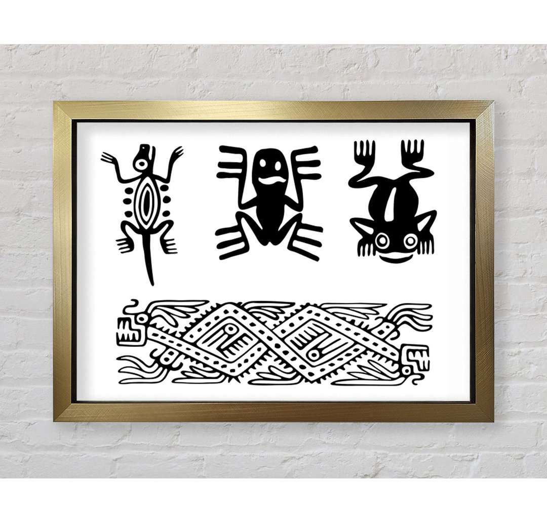 Tribal Animal Art - Einzelne Bilderrahmen Kunstdrucke