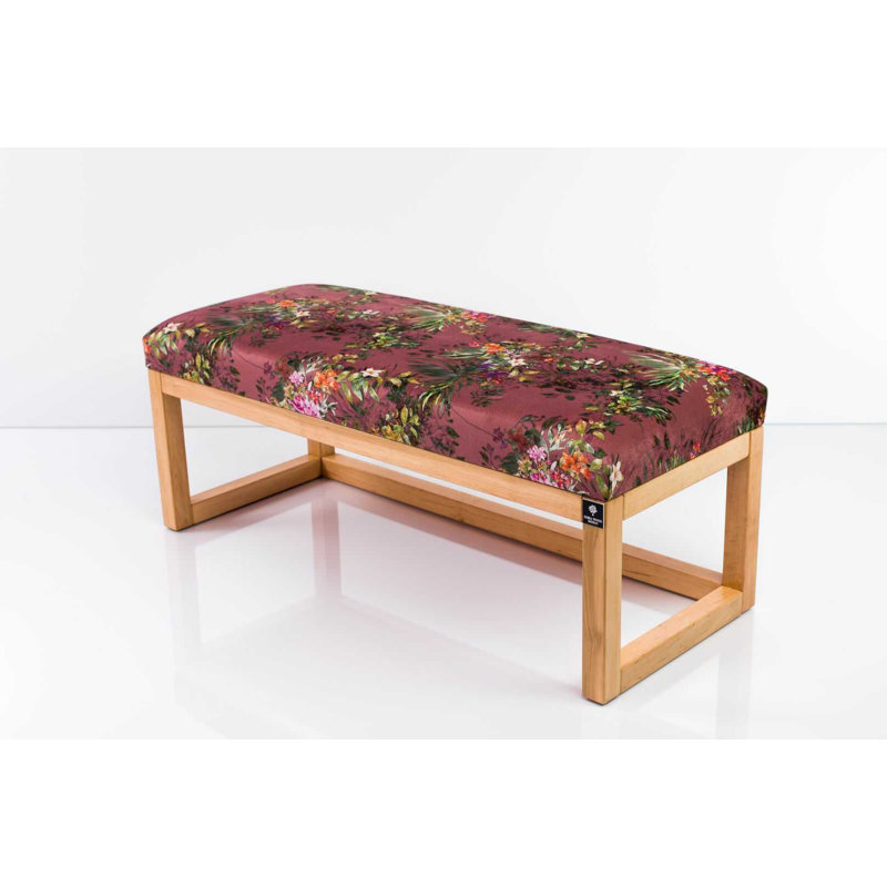 Velvet Upholstered Bench, Paradis01, 40cm H x 80cm W x 35cm D