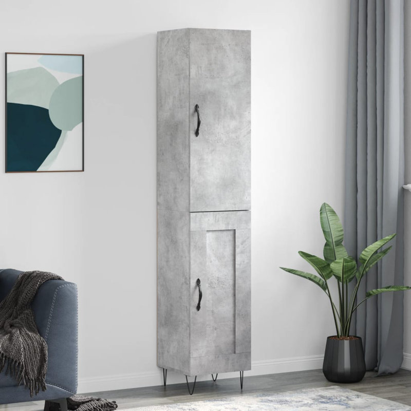 34.5cm Sideboard, Concrete Grey