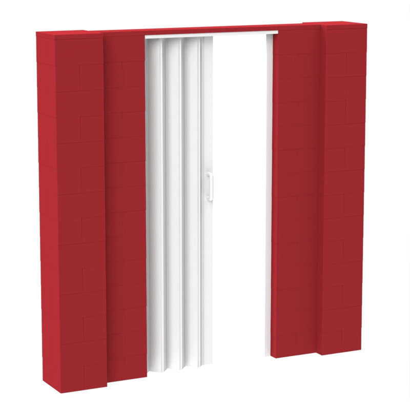 Ensemble mural bloc géant, Rouge, 84"