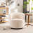 Hadriel Small Swivel Chair,Full Assembled Boucle Upholstered Fabric Barrel Chair,Small Space Armchair-1251603728