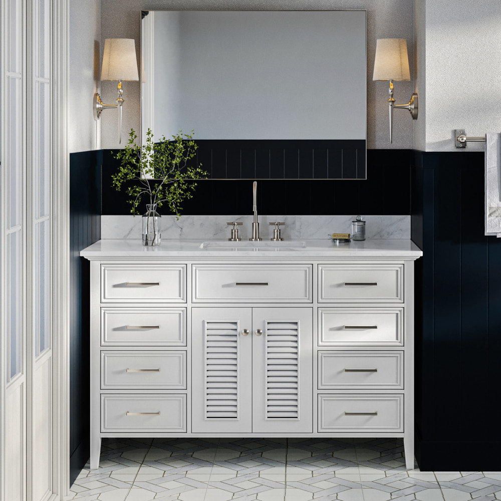 55'' Single Bathroom Vanity, White