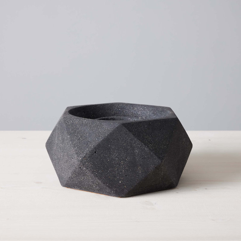 Graphite Concrete Tabletop Gel Fuel Fire Bowl