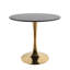 Table de salle à manger de 31,5 po en marbre noir avec pieds dorés et table de tulipe style Mid-Century pour 2 à 4 personnes avec plateau rond en bois aggloméré-1219163148-1219163151