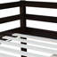 Lit mezzanine double - Fabriqué en bois d'hévéa pour une utilisation durable