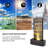 Metal Weather Resistant Floor Fountain with Light