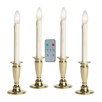 Set of 4 Battery Operated Berkshire Candles with Remote
