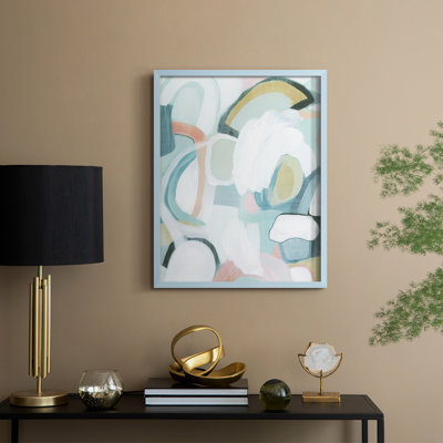 Pastel Garden Abstraction I Framed Print - Solid Wood