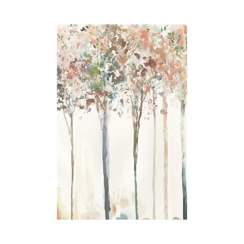 Golden Trees I by Allison Pearce - Wrapped Canvas Painting, 20.32 cm H x 30.48 cm W