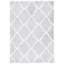 Tapis géométrique gris clair / blanc-3184029
