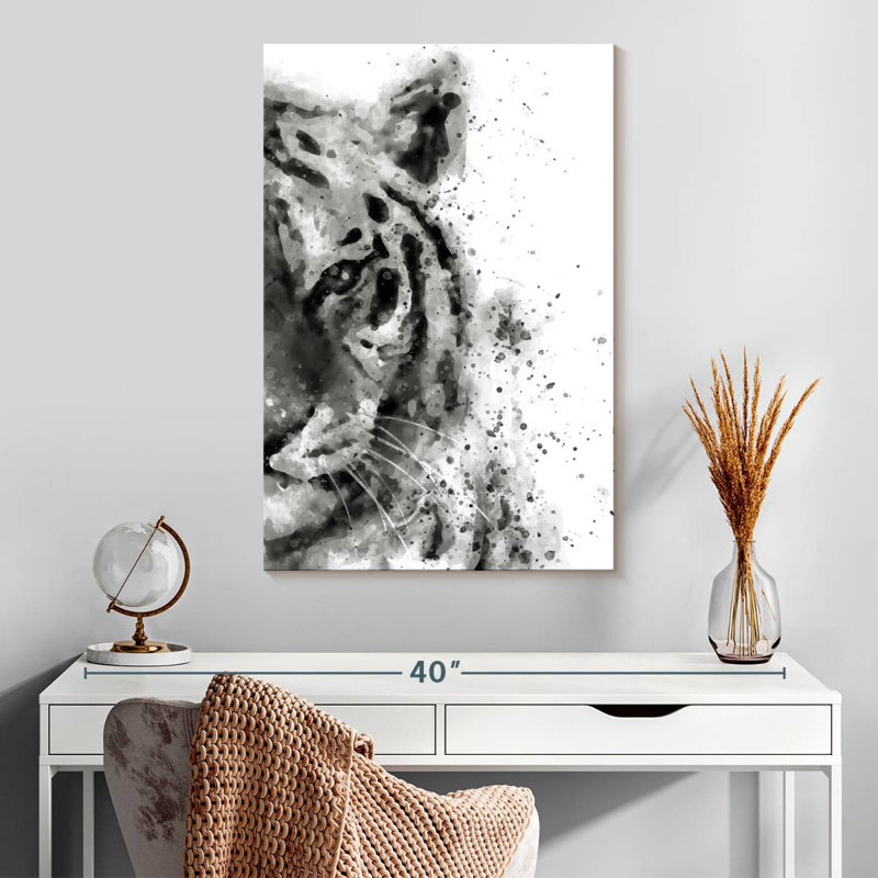 Tigre de Brampt à l'attention, H 30 po x l 20 po