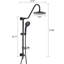 Ensemble de pomme de douche murale avec grande pluie de 8 po et poche à main en bronze scintillant réglable à l'eau huilée
